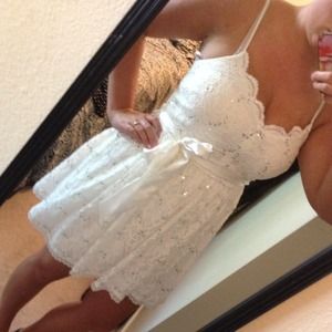 Adorable white cocktail dress