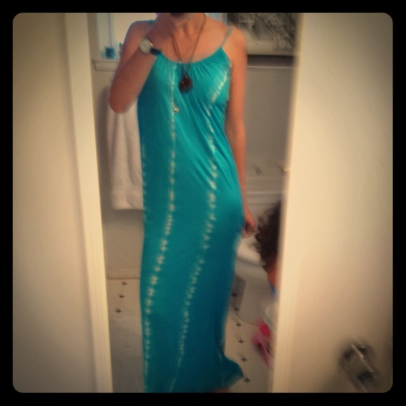 handmade Dresses & Skirts - Hold! 🌺sale! Cloud 9: aqua tie dye flowy maxi