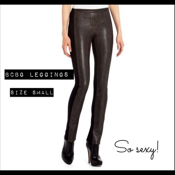 BCBG pleather leggings