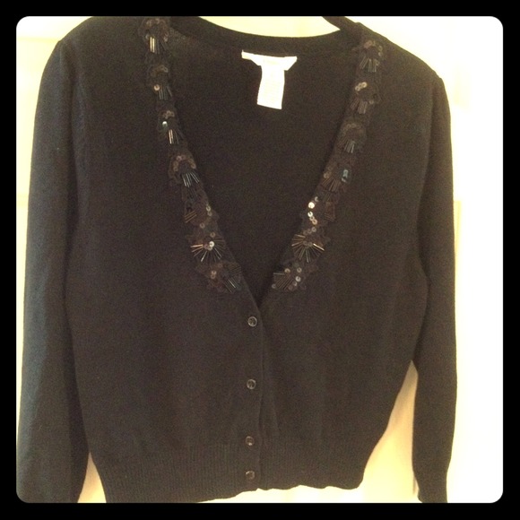 🎉SALE🎉SASSY  beaded black cardigan