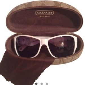 PRICE DROP! AUTHENTIC COACH white sunnies