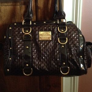 Gray/Gold studded purse