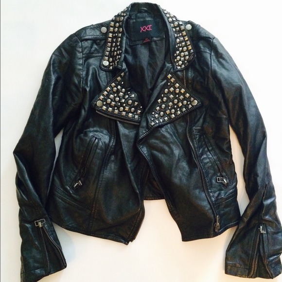 Forever 21 studded leather jacket