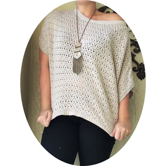 Forever 21 Sweaters - Oversized sweater with eyelet cutouts