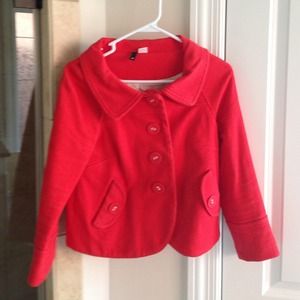 H&M cherry red jacket