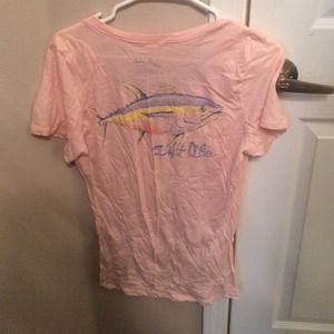 Salt life women's v-neck fitted cotton tshirt