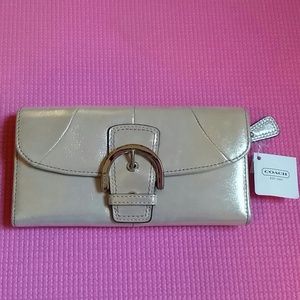 COACH Metallic Leather Wallet