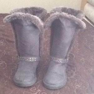 Bundle girls grey and tan boots. Justice