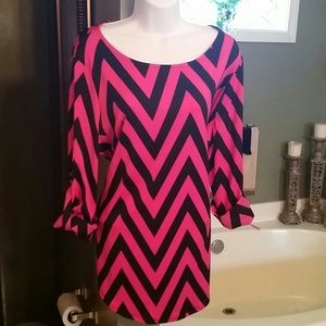 Chevron tunic top