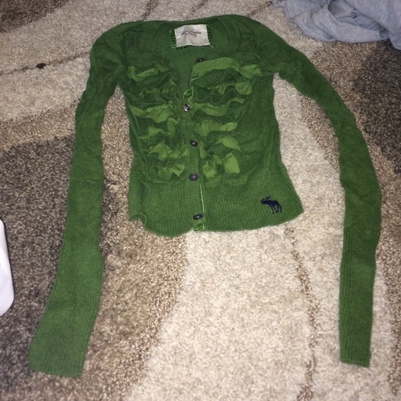 Green Abercrombie cardigan - Picture 1 of 1