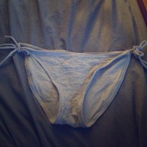 Daffy white lace bikini bottom