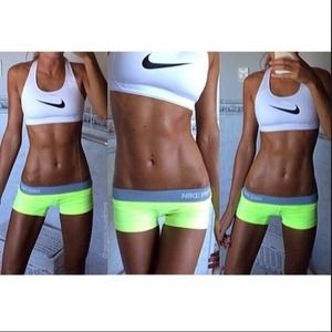Neon green nike pros !