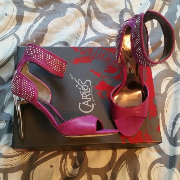 Purple Studded Carlos Santana Stiletto