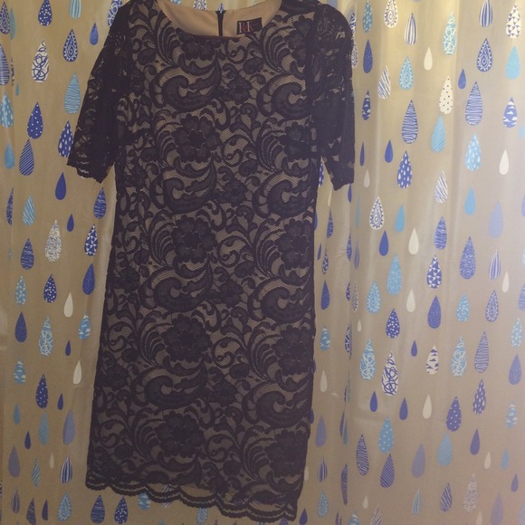 Black and Tan lace dress