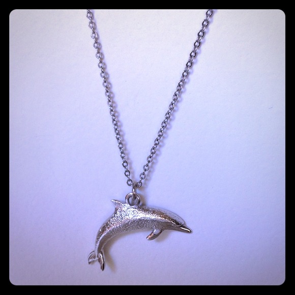Silver dolphin necklace