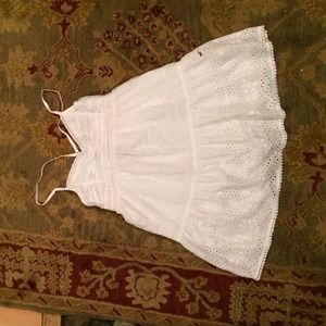 White Hollister Babydoll Flowy Style Dress