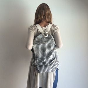 Striped Backpack