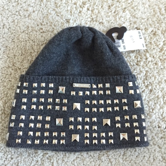Michael Kors pyramid studded cuff hat