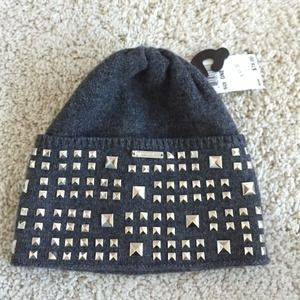 Michael Kors pyramid studded cuff hat
