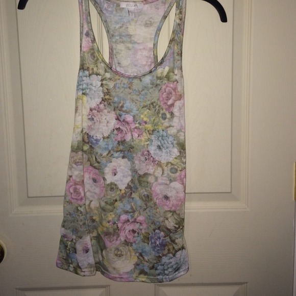 Delia's floral tank top