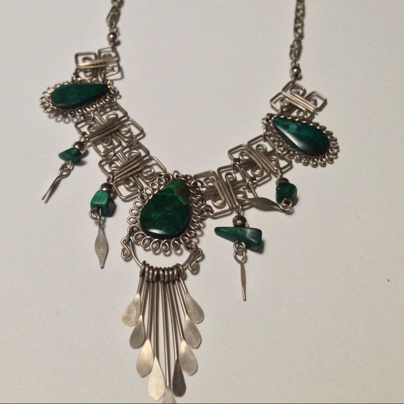 Genuine Turquoise and Silver Necklace