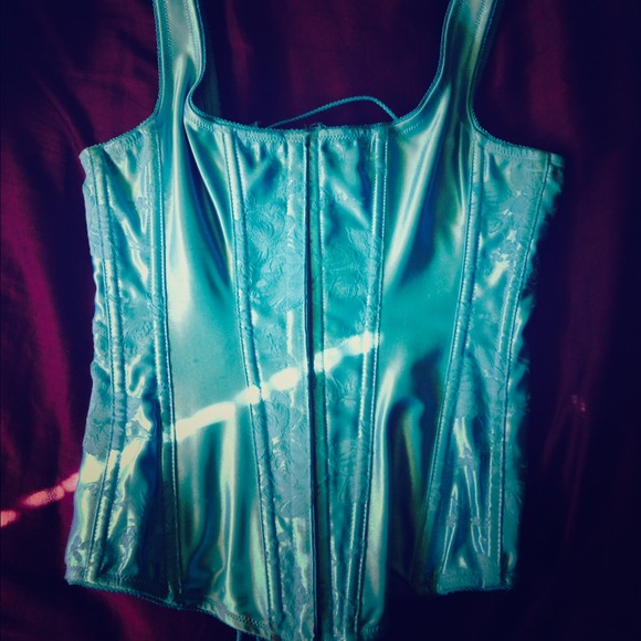 Turquoise corset - Picture 1 of 2
