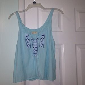 A baby blue tank top