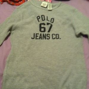 Polo jeans co gray long sleeved shirt with logo