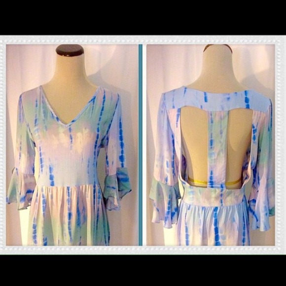 Anthropologie tie dye dress 💙
