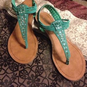 Madden girl turquoise sandals