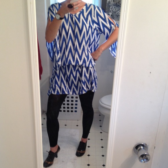 handmade Dresses & Skirts - HOLD! ! Chevron Gorgeous retro sleeve tunic dress