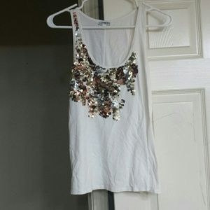 Express sequin tank top