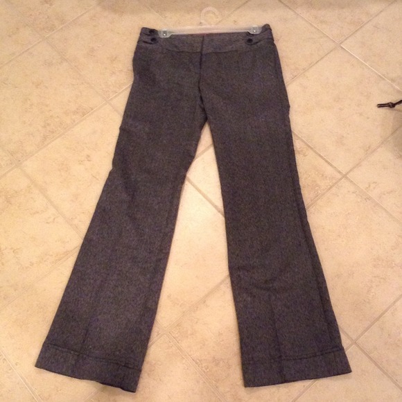 Black & cream slacks.