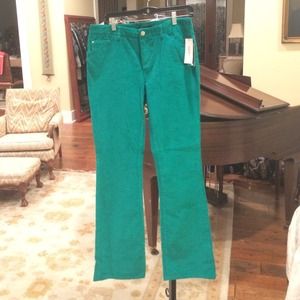 Etcetera "Giselle" Green Corduroy Jean NWT