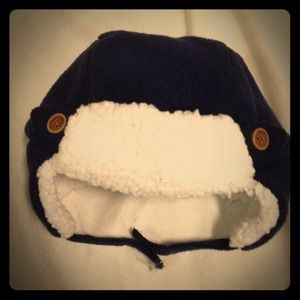 Children's place Navy Blue&White Worm Hat 12-18 M