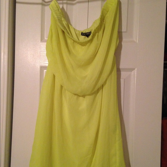 Express lime green dress