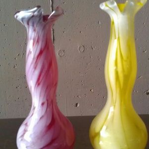 2-murano glass vases