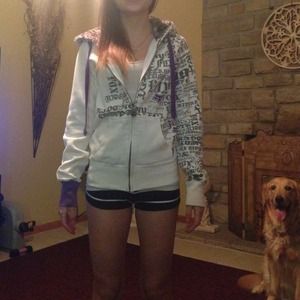 Fox girls jacket with fur in the hood