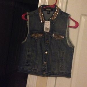 Studded Denim vest