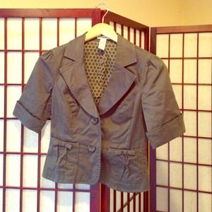 Cropped Forest Green Blazer