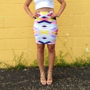 multi colored skirt