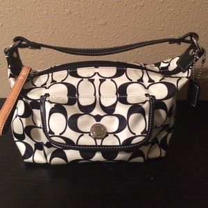 Black and White Coach Purse