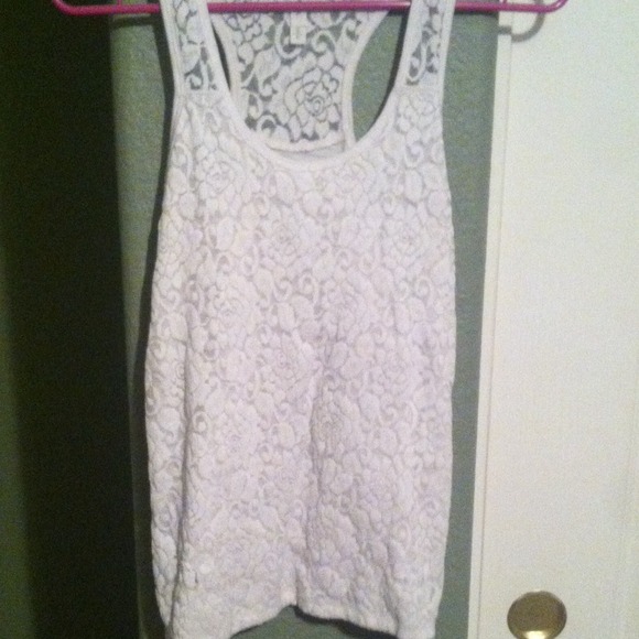 Floral print white tank top