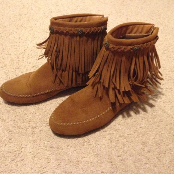 Fringe booties