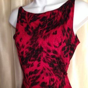 Red and Black Sparkly Tank Top