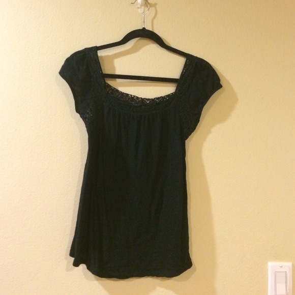 Black peasant blouse
