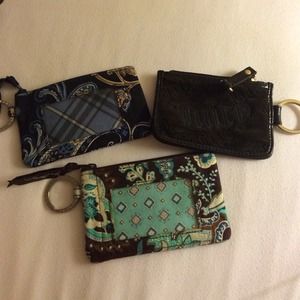 2 Vera Bradley and 1 Juicy Couture ID pouch
