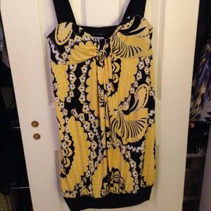 Yellow and black dress