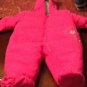 Baby all in one hooded coat. For girl