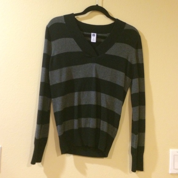Black and grey striped sweater